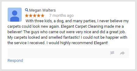 Elegant Carpet Cleaning - Review - Google - August 2014 - 5 Star