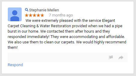 Elegant Carpet Cleaning - Review - Google - August 2014 - 5 Star